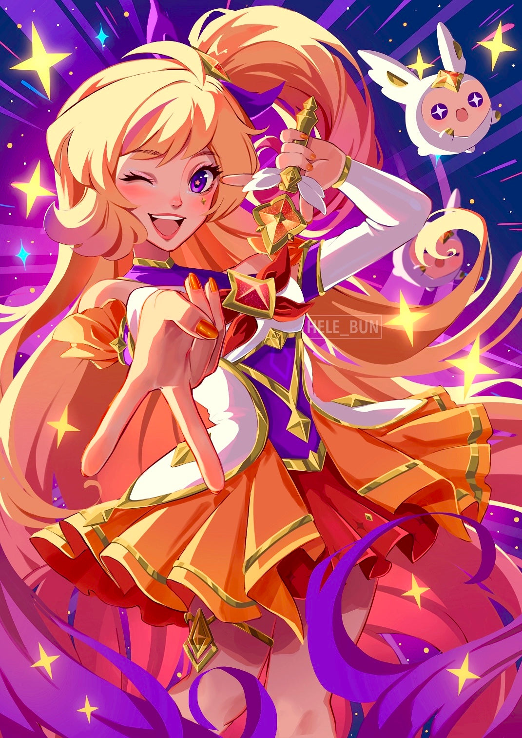 Star Warrior Sera and Pets Print