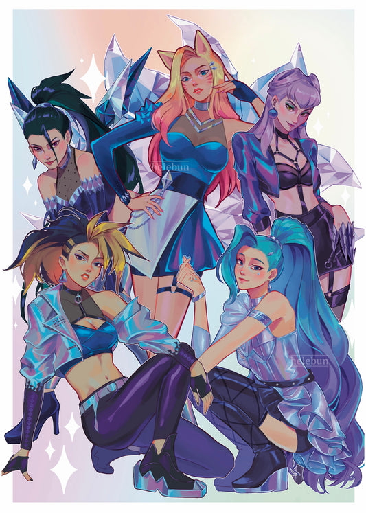 K/POP Stars ALL OUT Print