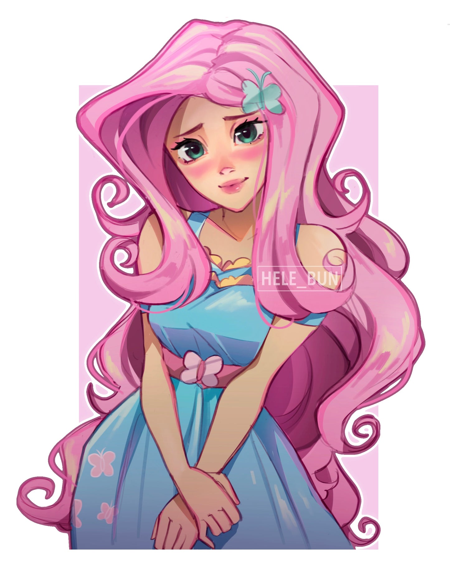 Pink Hair Characters Prints