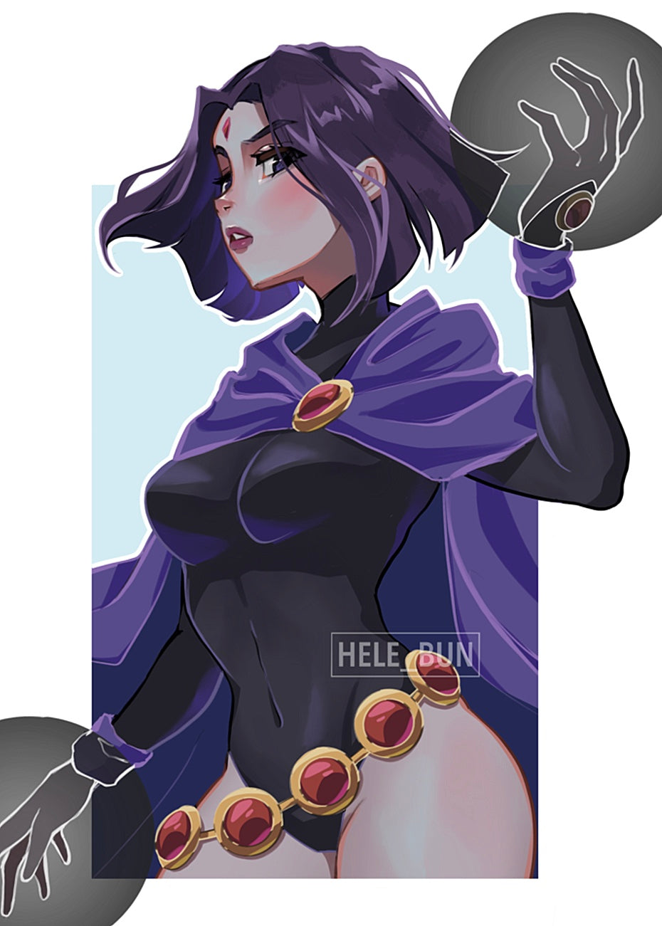 Purple Hair Characters Prints
