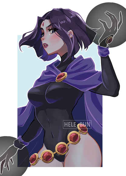 Purple Hair Characters Prints