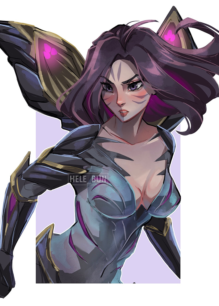 Purple Hair Characters Prints