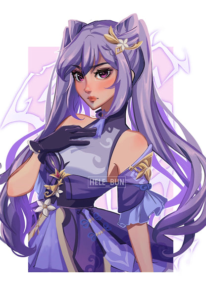Purple Hair Characters Prints