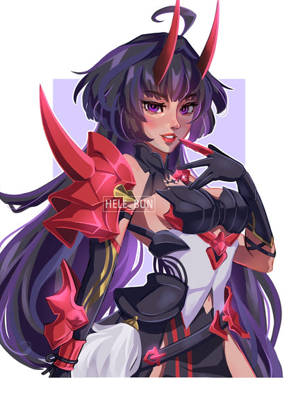 Purple Hair Characters Prints