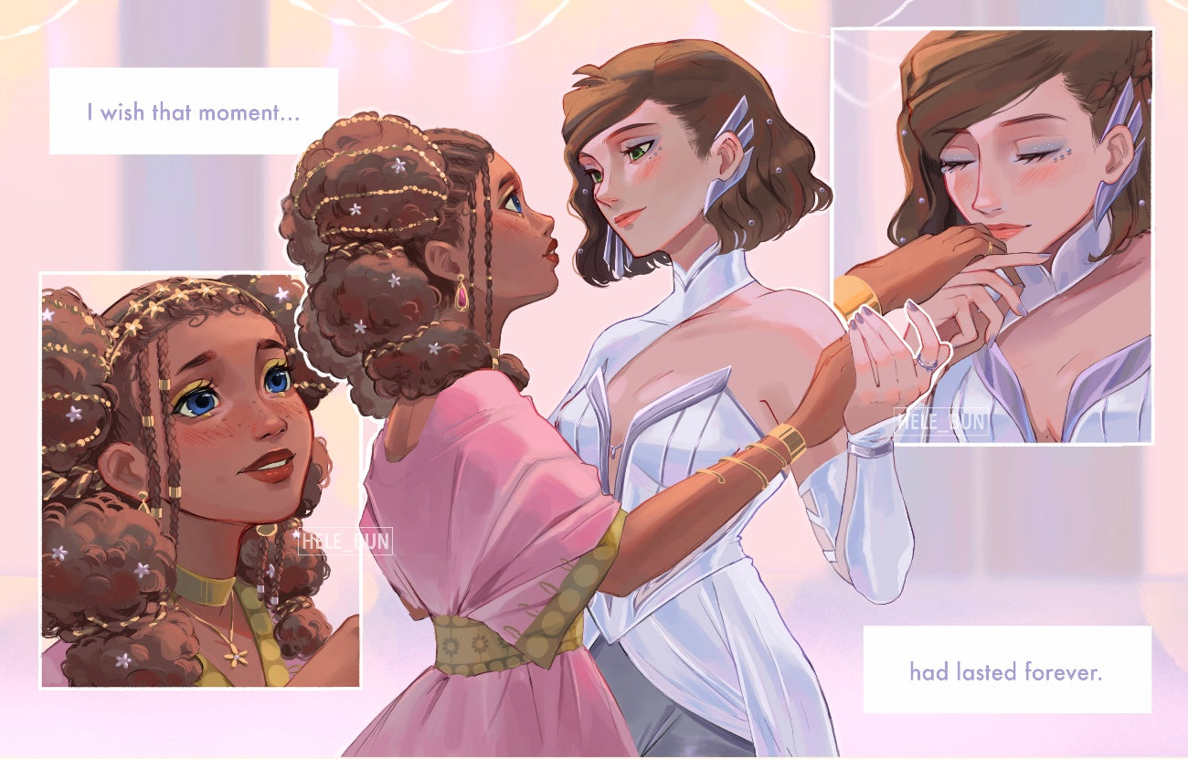 Dahlia & Jasmine Dancing Print