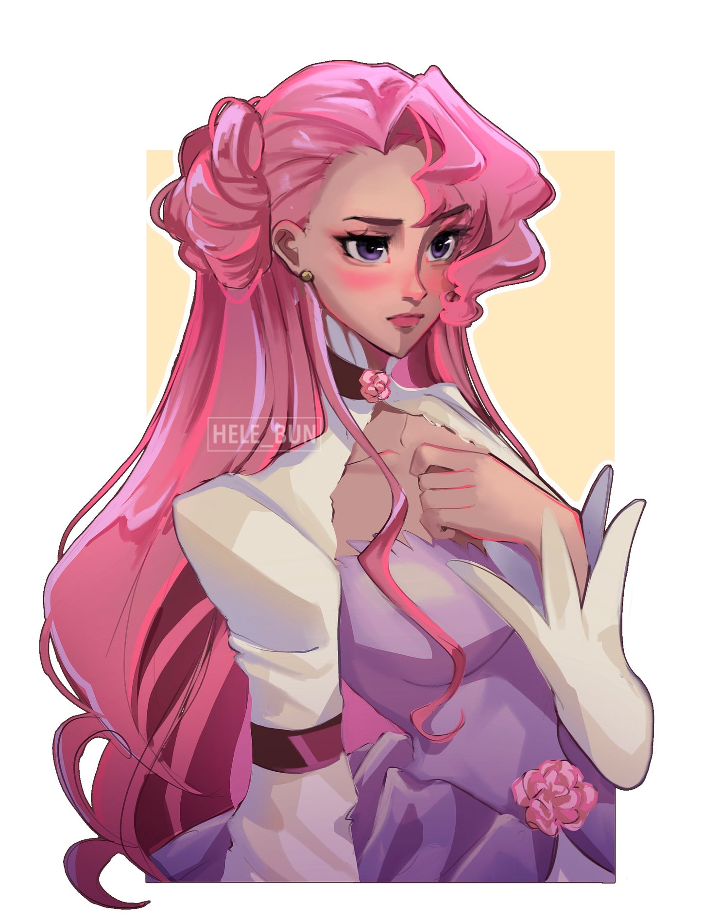 Pink Hair Characters Prints