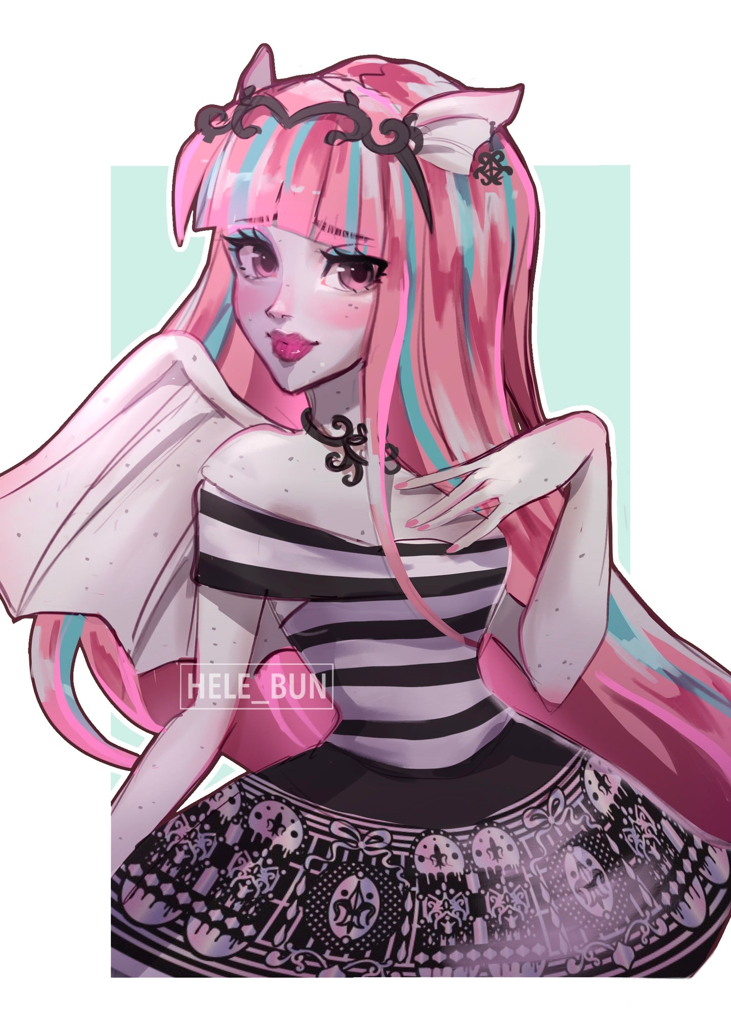 Pink Hair Characters Prints